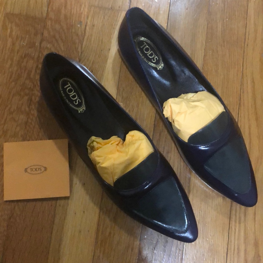 Todd’s Navy Gomma Marochinna Sq Mocassin 41